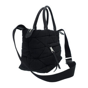 Prada Padded logo quilted triangle bag black Tote ReNylon Bag